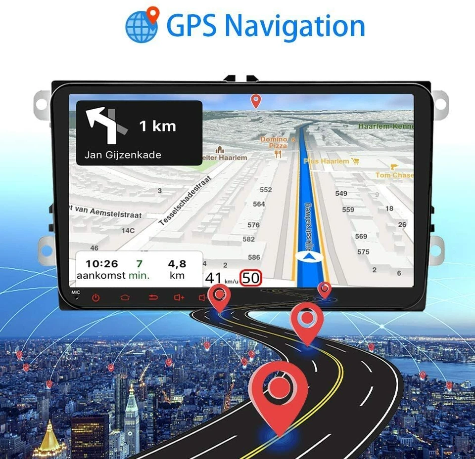 Autoradio For For VW GOLF 5 6 Plus PASSAT Android 12.0 Stereo GPS Navigatore DAB - Immagine 3 di 4