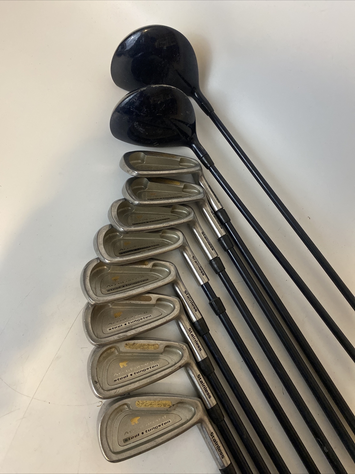 GOLDEN BEAR ACCUFORCE II TOUR STEEL Golf Clubs OPTIMUM FLEX SHAFTS 39
