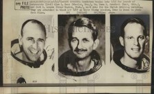 Foto de prensa 1973 fotos de archivo de Alan L. Bean y compañeros astronautas de la NASA Skylab 3
