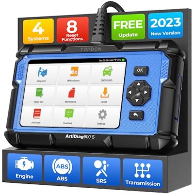 TOPDON AD600S OBD2 Diagnosegerät,8 Reset-Services für Öl,BMS,ABS,SAS..