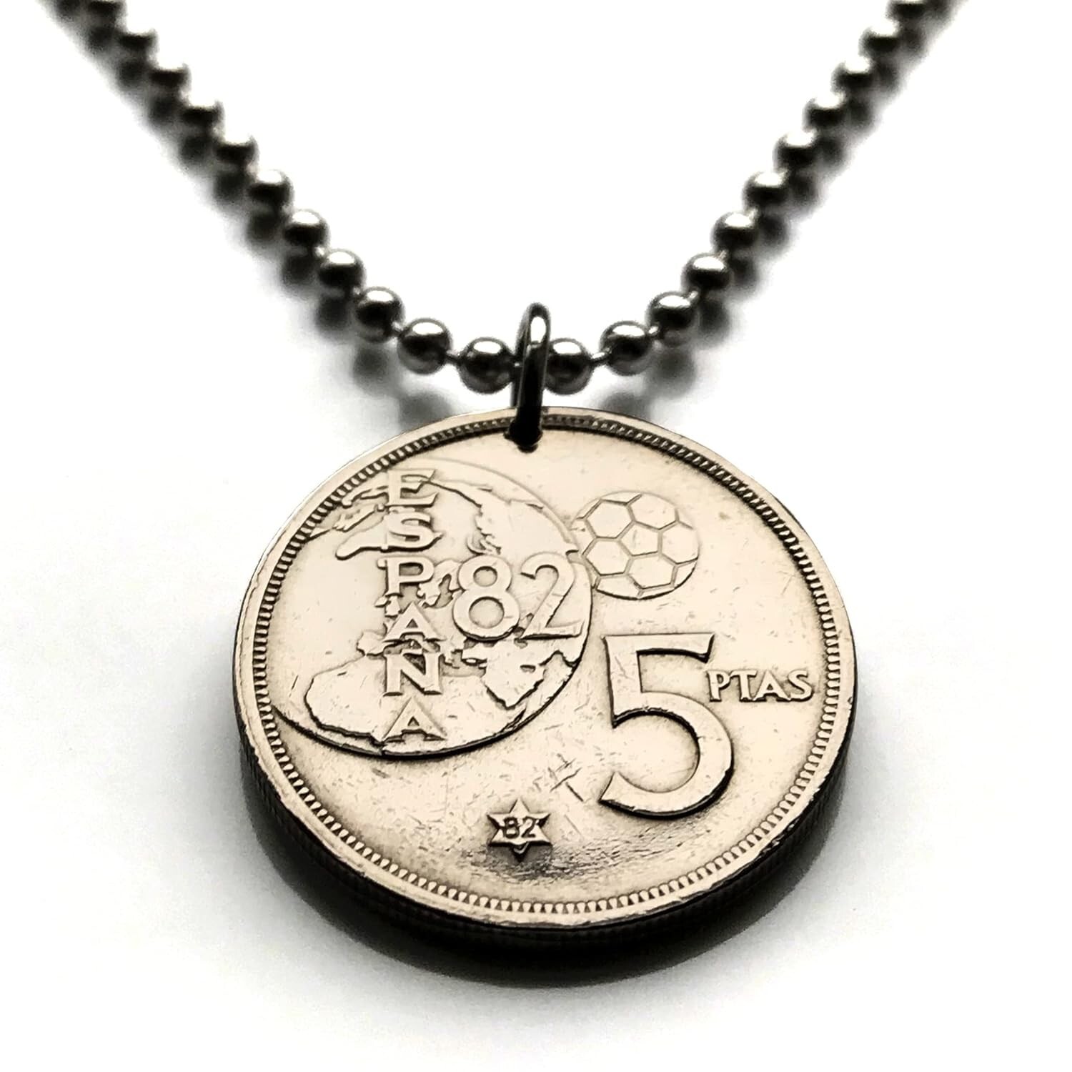 1980 Spain 1982 FIFA World Cup 5-coin pendant N001675
