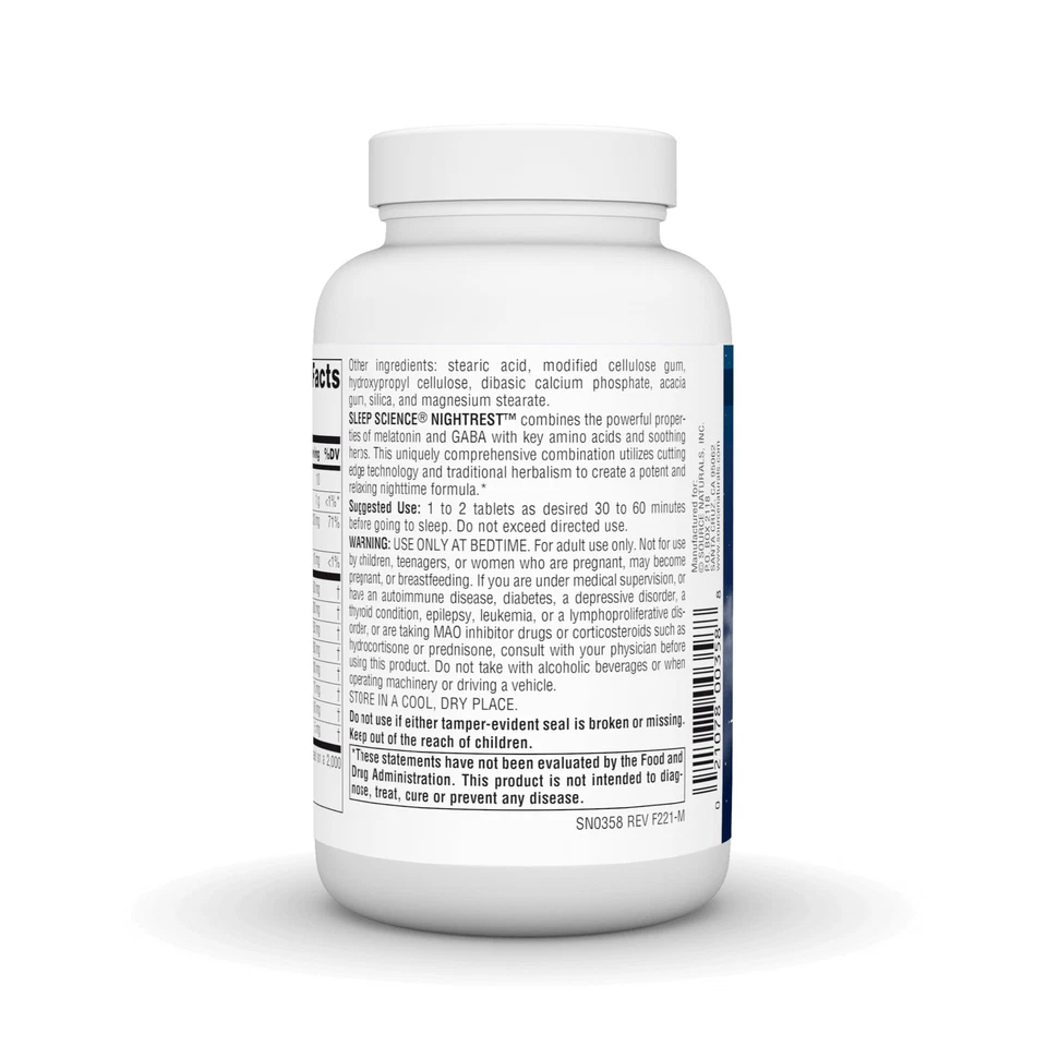 Descanso nocturno Sleep Science con melatonina - Multinutriente bioalineado y compuesto de hierbas... Foto 4 de 4