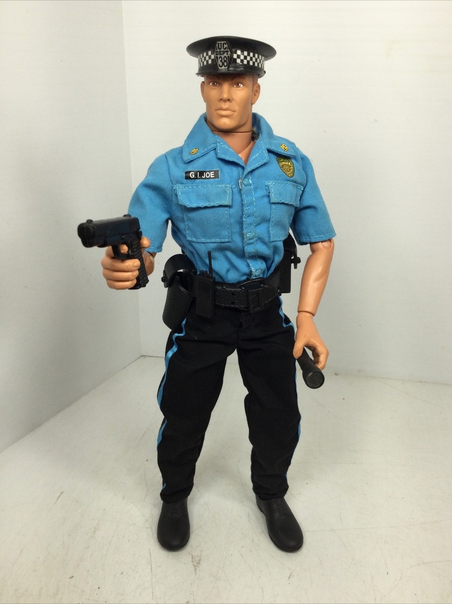 1/6 HASBRO GI JOE POLICE OFFICER PISTOL FLASHLIGHT BLUE LINE 911