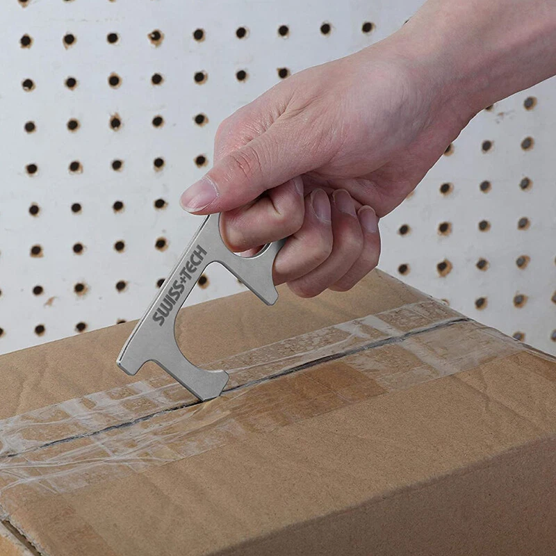 SWISS+TECH 3PIECE EDC Door Opener Tool & Non-Contact Keychain for Outdoor Public - Image 4 of 4