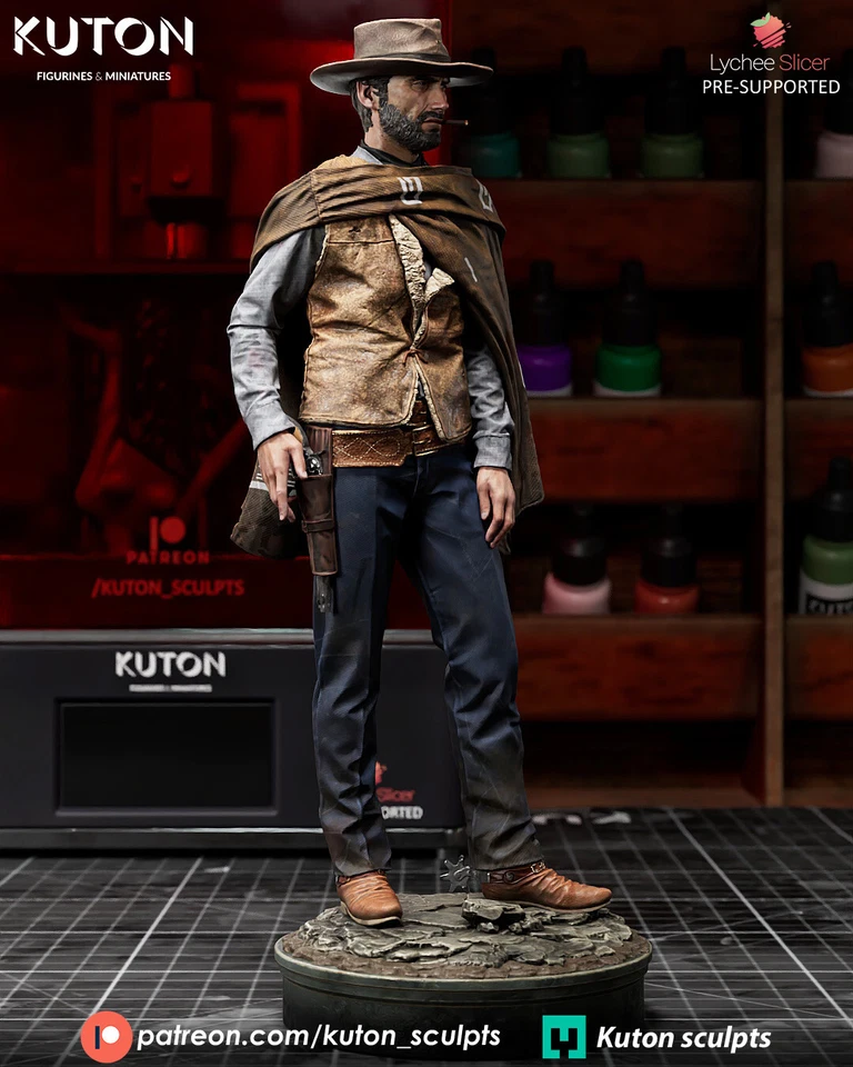 Clint Eastwood (3D) 1:8/1:10 Scale Printed Model Kit - Image 2 of 4