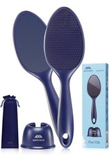 Foot Scrubber, Glass Foot File Callus Remover Navy Blue 