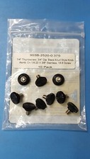  9PCS 1/4" x 3/4" THUMB SCREW, BLACK  KNOB KNURL ON 1/4-20 X 3/8" STAINLESS