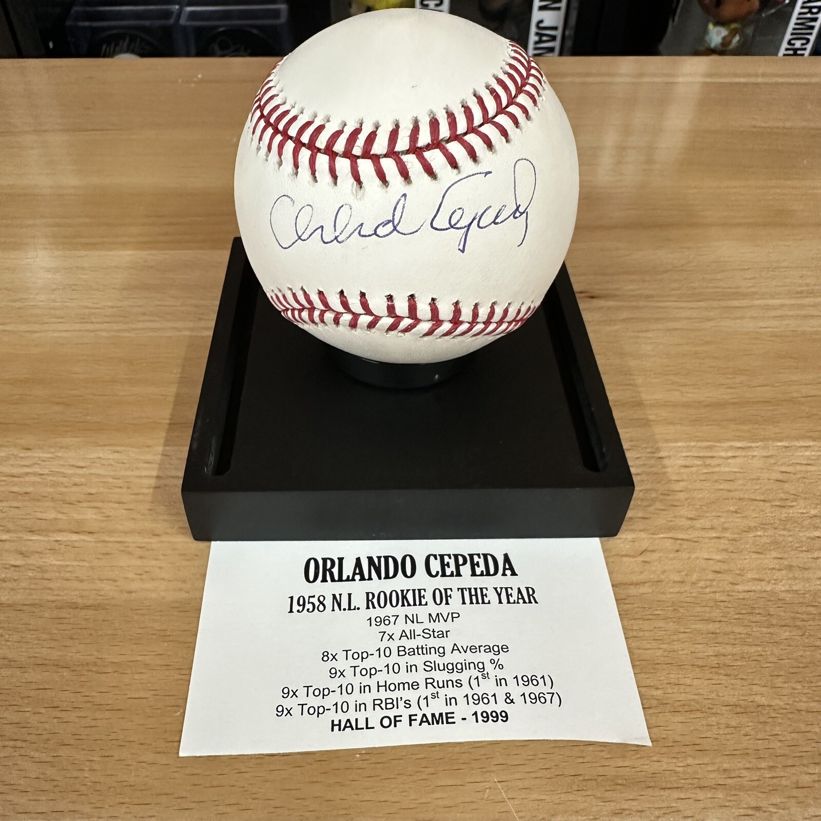 Orlando Cepeda Signed Baseball HOF 99 Autographed Tristar 7074265
