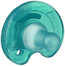 Philips Notched Newborn NICU Soothie Pacifier, Green, 0-3 Months, Hospital Binky