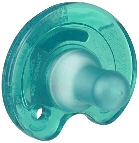 Philips Notched Newborn NICU Soothie Pacifier, Green, 0-3 Months, Hospital Binky - Picture 1 of 1