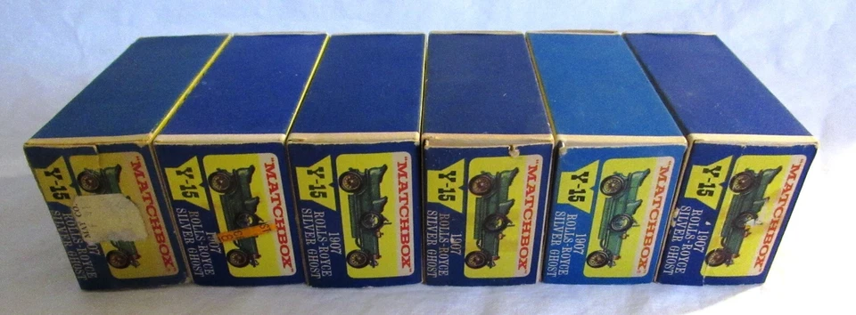SIX Y-15 MATCHBOX MODELS OF YESTERYEAR ROLLS ROYCE SILVER GHOST IN BOXES - Image 2 of 4