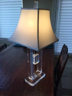 vintage lucite table lamp