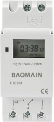 THC15A AC 220V- 240V Digital LCD Power Programmable Timer Time Switch ...