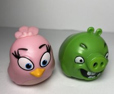 Angry Birds Speedsters Stella  Tricky Lot Of 2 Pig Pink Bird Rolling Wheels