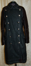 Christian Dior Boutiqu Womens Vintage Coat Size Us 12 Canvas Leather Fur Lining