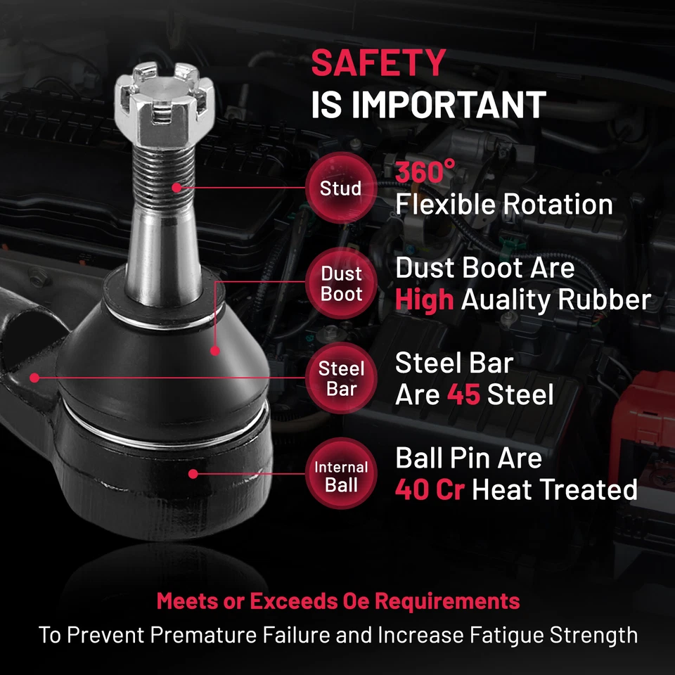 Kit de eslabones de barra de amarre exterior interior delantero para 01-06 Chevy Silverado 1500 HD GMC Sierra Foto 4 de 4