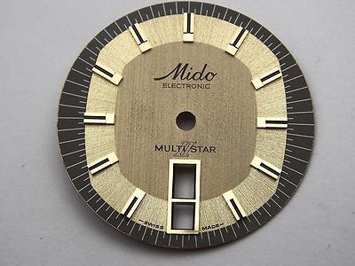 Mido Electronic Multi Star 30mm Vintage Mens Watch Dial Two Tone Day Date Window