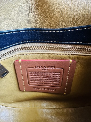 NWT COACH 1941 BLACK GLOVE-TANNED LEATHER TURNLOCK SADDLE CROSSBODY BAG $495 - Picture 8 of 17