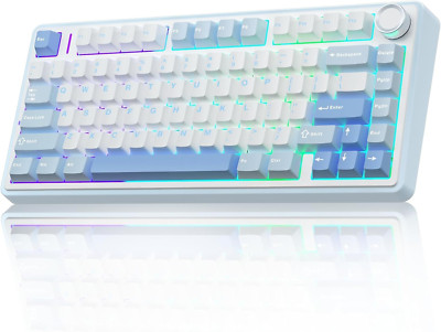 F75 Wireless Mechanical Keyboard, Hot Swappable RGB Backlit, Gasket Design