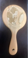 Snow White Wood Hand Mirror with Customer Name Mercedes