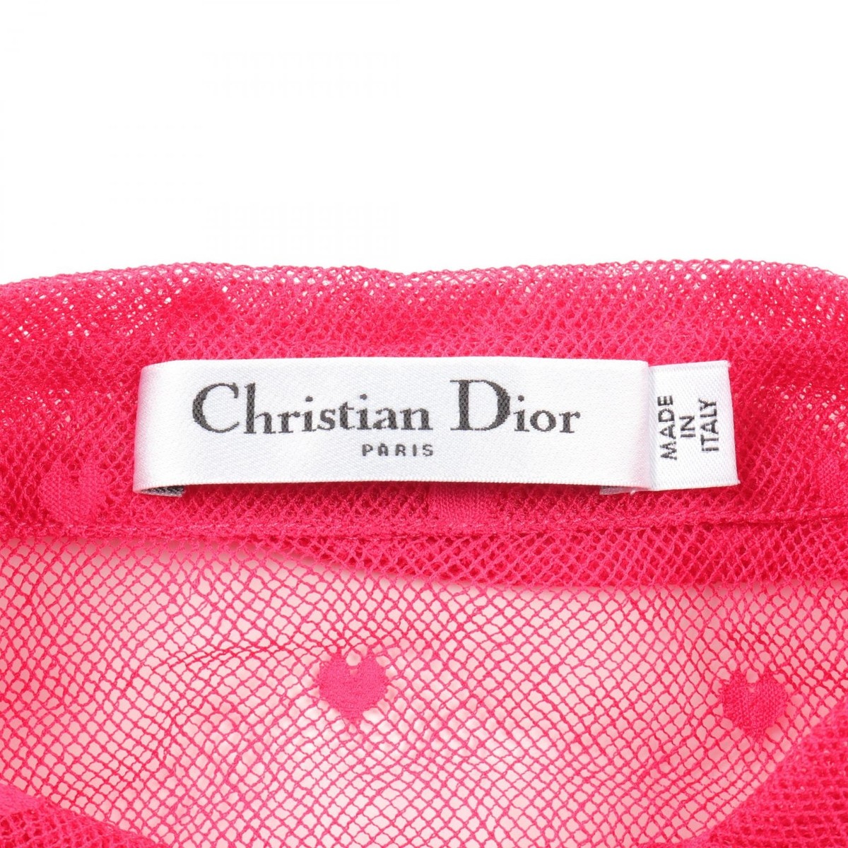 Christian Dior see through blouse Tops cotton Pink Used Christian Dior see through blouse Tops cotton Pink Used