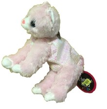 Poochie  Co. Girl's Plush Sequin Kitty Purse Pink