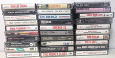 Lot of 30 Rock Cassette Tapes Springsteen Dylan Cash Van Halen Stones Aerosmith