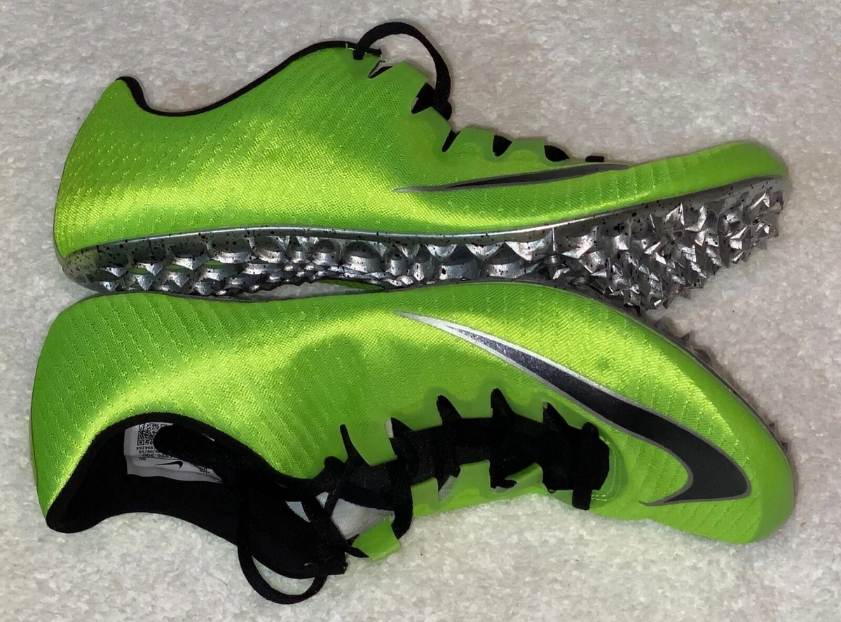 NIKE Superfly Elite Lime Green Black Sprint Spikes Track Cleats Shoes Mens  11.5