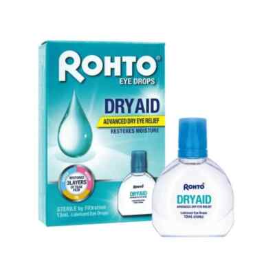 2X Rohto Dry Aid Eye Drops 13ml -Restore Moisture/ Moisturizing/ Relief Dry Eyes