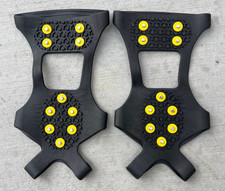 L Ice Cleats Traction Grips Crampons Non-Slip Spikes for Boots USED VGC