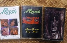 Poison Look What The Cat Dragged In Open Up Native Tongue Cassette Tape Lot Of 3