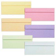 Business Envelopes 120-Pack 10 Size 4 1/8 x 9 1/2 Inches 6 Pastel Colors