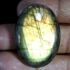 56.55Cts100%Natural Blue Power Labradorite Oval Cabochon Loose Gemstone