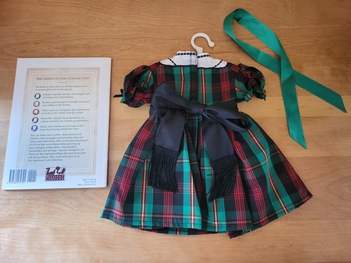 American Girl Addy Pleasant Company Tartan kariertes Kleid 1994 mit Buch & Broschüre - Bild 2 von 6
