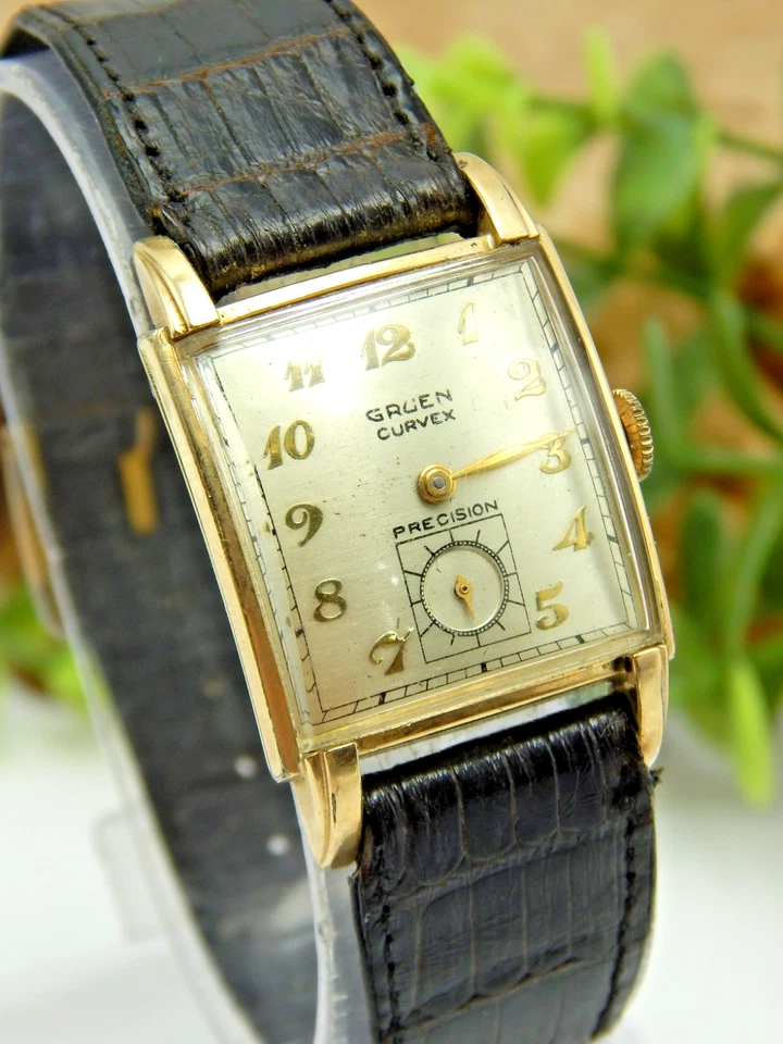 Reloj de precisión Gruen Curvex vintage 440 544 oro 10K relleno 17 joyas art deco Foto 2 de 4