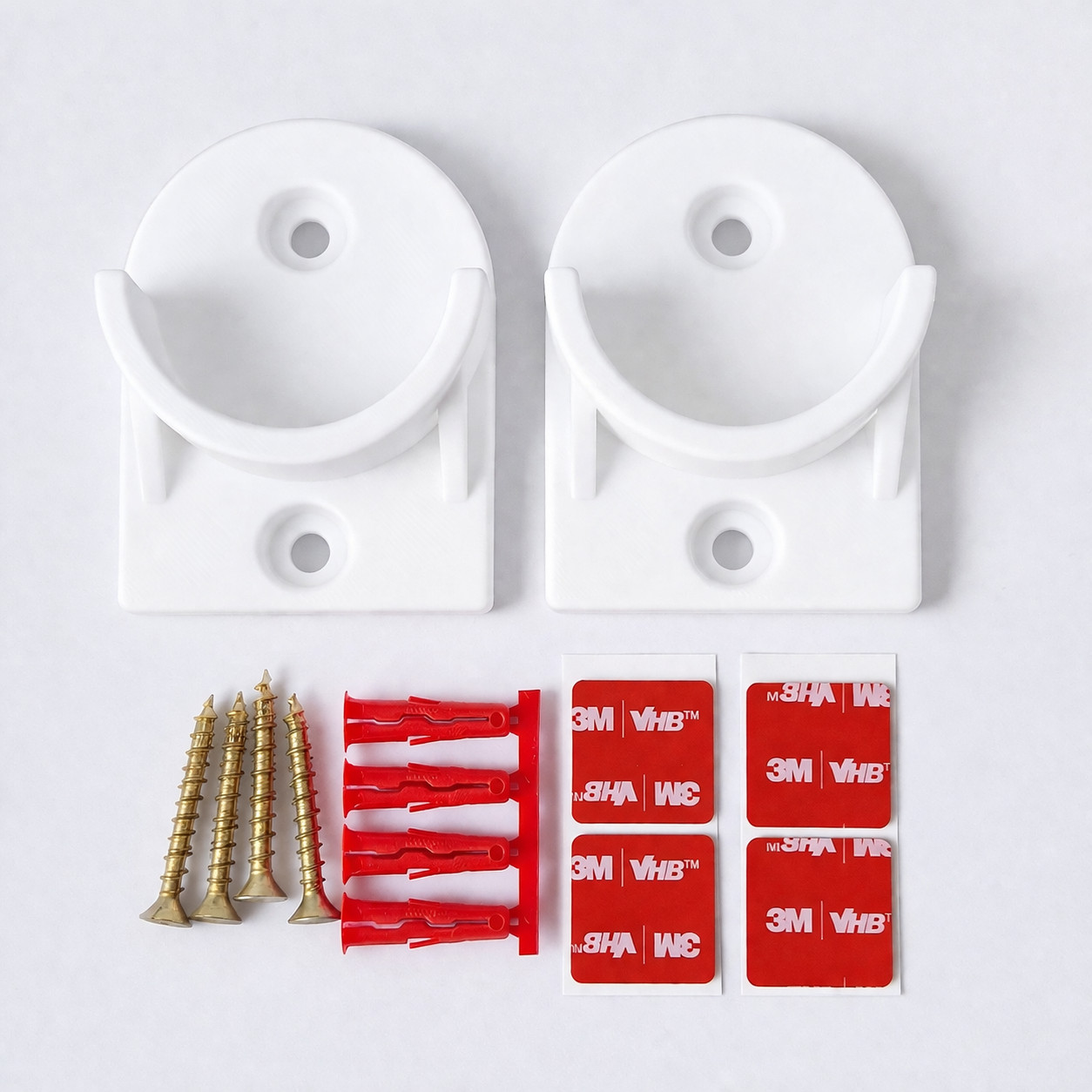 2 PCS XL Large Wide Shower Curtain Pole Holder - Shower Rod Bracket - No Drill