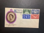 Great Britain 1953 Registered FDC  cover to Bentano’s France QE II Coronation