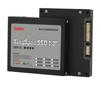 128GB KingSpec 1,8-Zoll-SATA III 6Gbps SSD (JMicron JMF608 Controller)