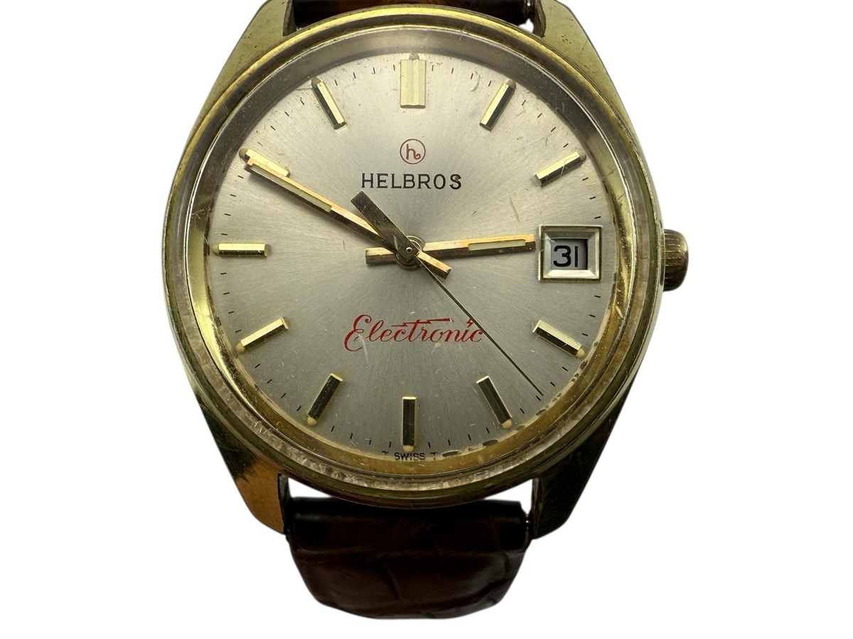 Vintage Helbros Electric Men's Wrist Watch Day/Date ELGIN 95 | eBay