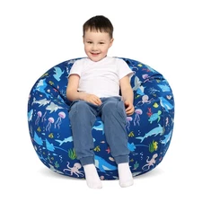 Bean Bag Chair for Stuffed Animal Storage Beanbag Chairs,Toy Storage Organize...