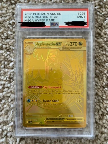 2026 POKEMON ASC EN-ASCENDED HEROES MEGA HYPER RARE #295 MEGA DRAGONITE EX PSA 9