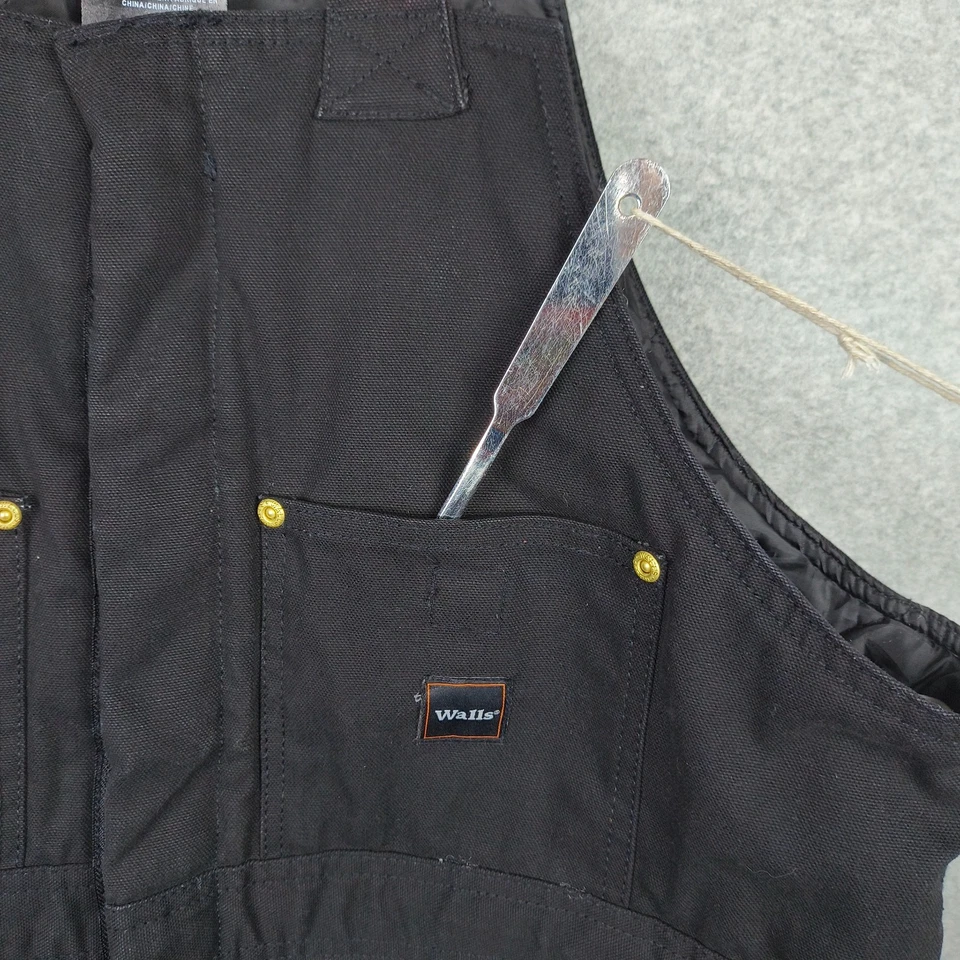 Walls Workwear Bib Overall Mens Large Insulated Duck Work Quilt Lined Ankle Zip - Image 3 of 4