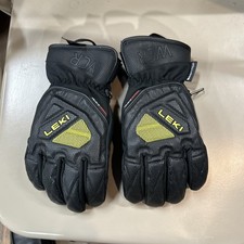 Guanti da sci/neve Eastern Mountain Sports LEKI da uomo piccoli neri tinta unita, come nuovi