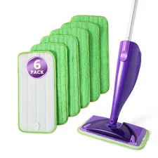 6 Pack Reusable Mop Pads for Swiffer WetJet, Washable Wet Mop Refills Replace...