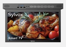 SYLVOX 15.6 inch Under Cabinet TV Kitchen TV 1080P Built-in Google Play RV TV
