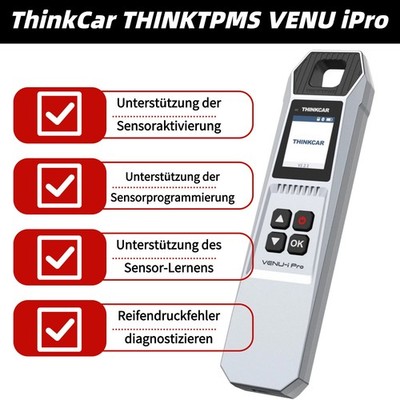 THINKTPMS VENU iPro TPMS lernen Sensoren aktivieren Programmierung Free update