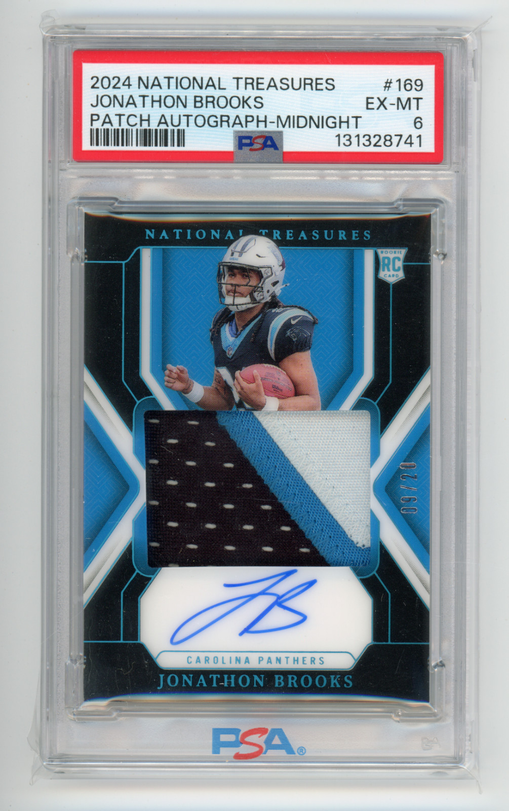 Jonathon Brooks Panini National Treasures #169 Patch Autograph-Midnight