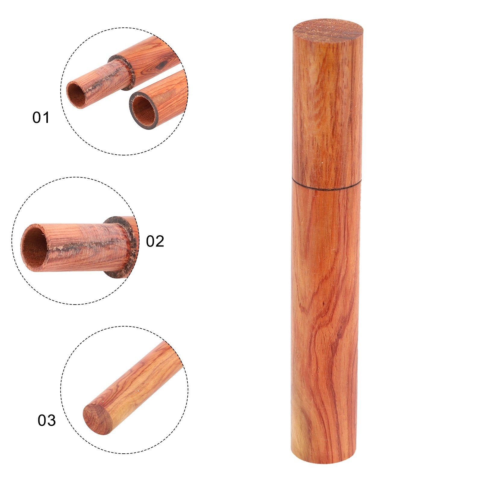 Vintage Wooden Hollow Incense-Stick Holder Joss-Box Incense Burner Ash Catcher