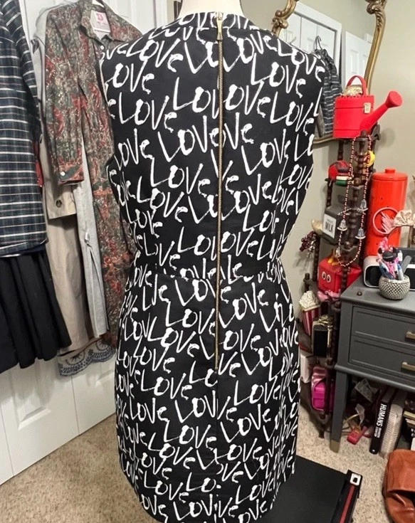 Abito Kate Spade Mindy stampa amore taglia 10