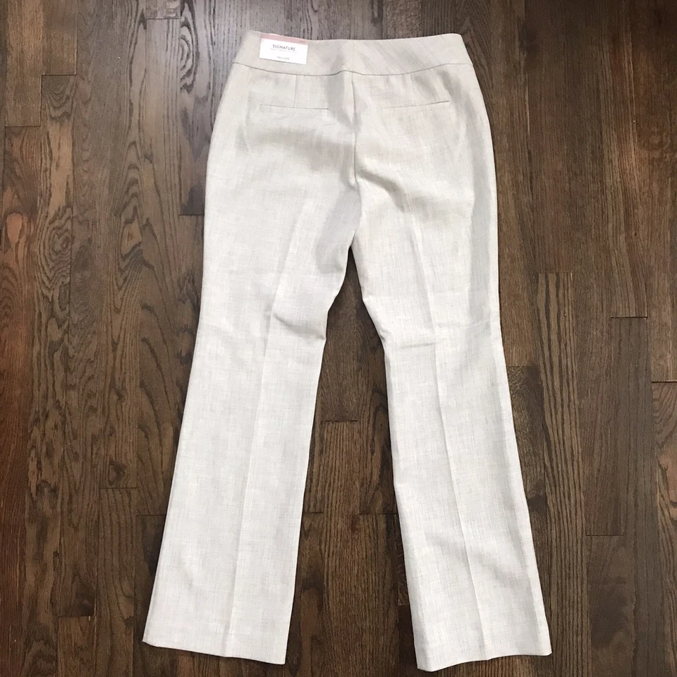 Pantalones de vestir para mujer Ann Taylor beige pantalones pantalones talla 4 pequeños nuevos con etiquetas rectos Foto 2 de 4